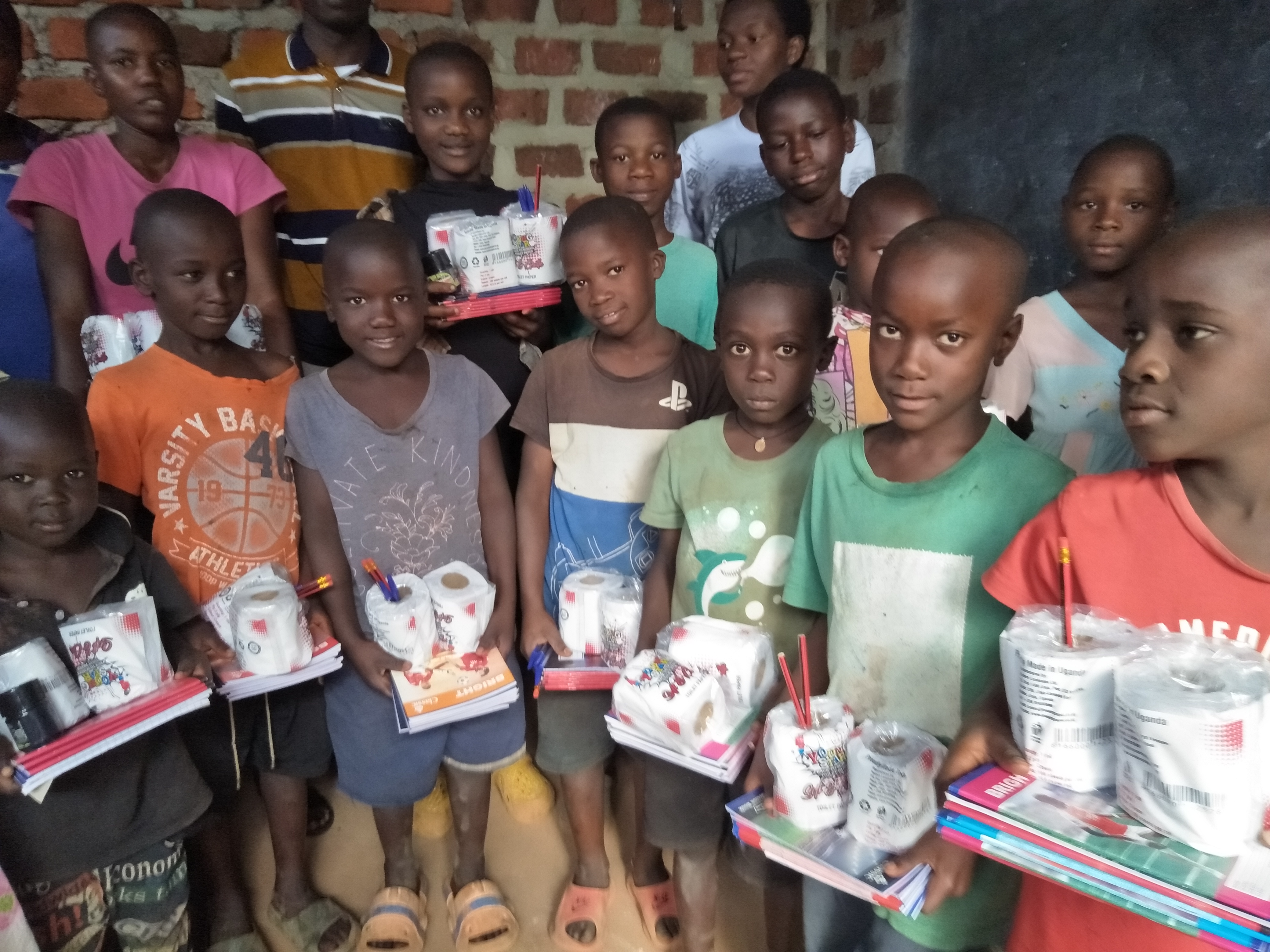 Group of children smiling